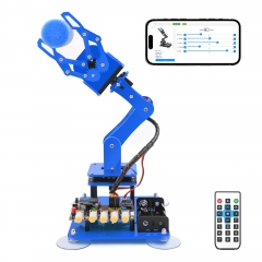 Adeept 5-DOF Robotic Arm Kit, WiFi App & IR Remote, OLED, RGB LEDs, STEM